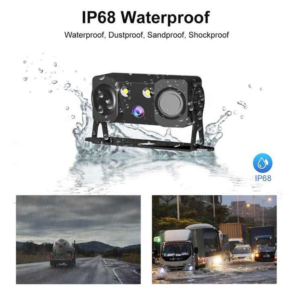 1PC 3 In 1 Car Reverse Backup Radar Rear View Camera W/ 2pcs Parking Radar Sensor