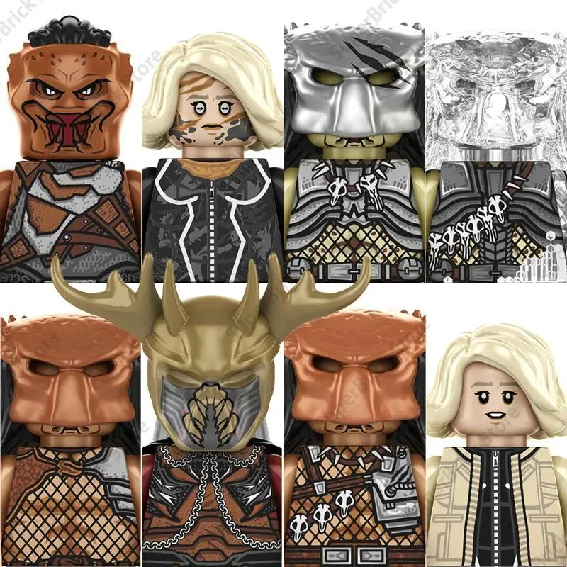 Predator Badlands Film Mini Action Figures Building Blocks Alien Hunter Dek Kue Android Sia Model Bricks Toy Gifts For Kids