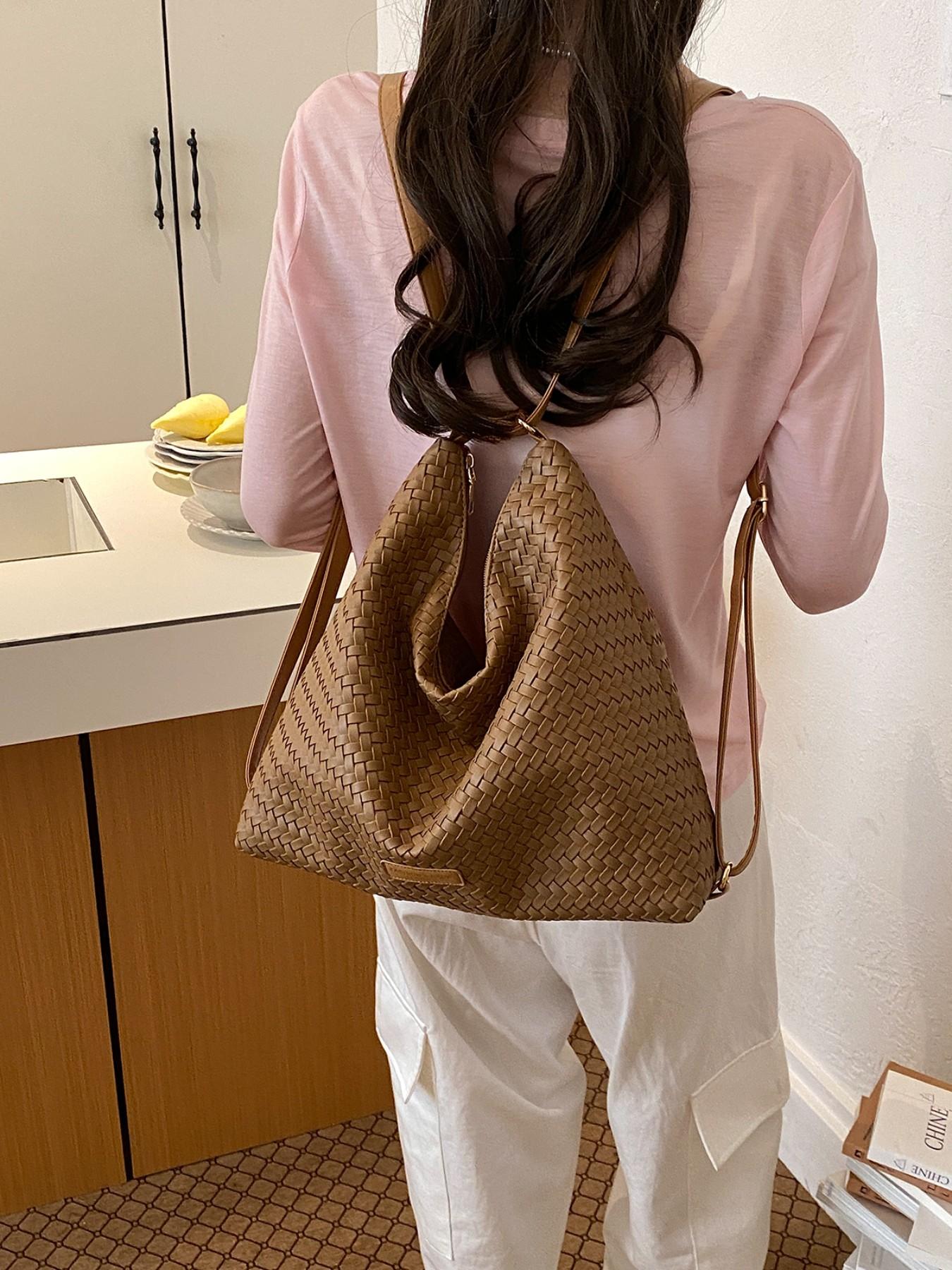 Elegant Retro Large Bag for Women, 2026 New Fashion Soft Leather Tote, High Capacity Commuter Shoulder Bag, PU Material, Multiple Colors Available