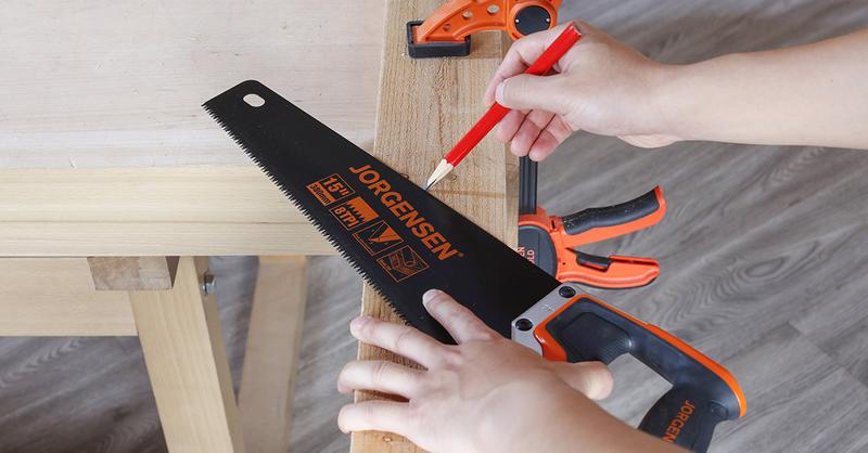 #JumpstartSale JORGENSEN 15” Hand Saw, Black Coated Coarse Handsaw 8TPI for Wood Cutting, Ergonomic Non-Slip Aluminum Handle for Sawing, Trimming, Gardening, Pruning, PVC