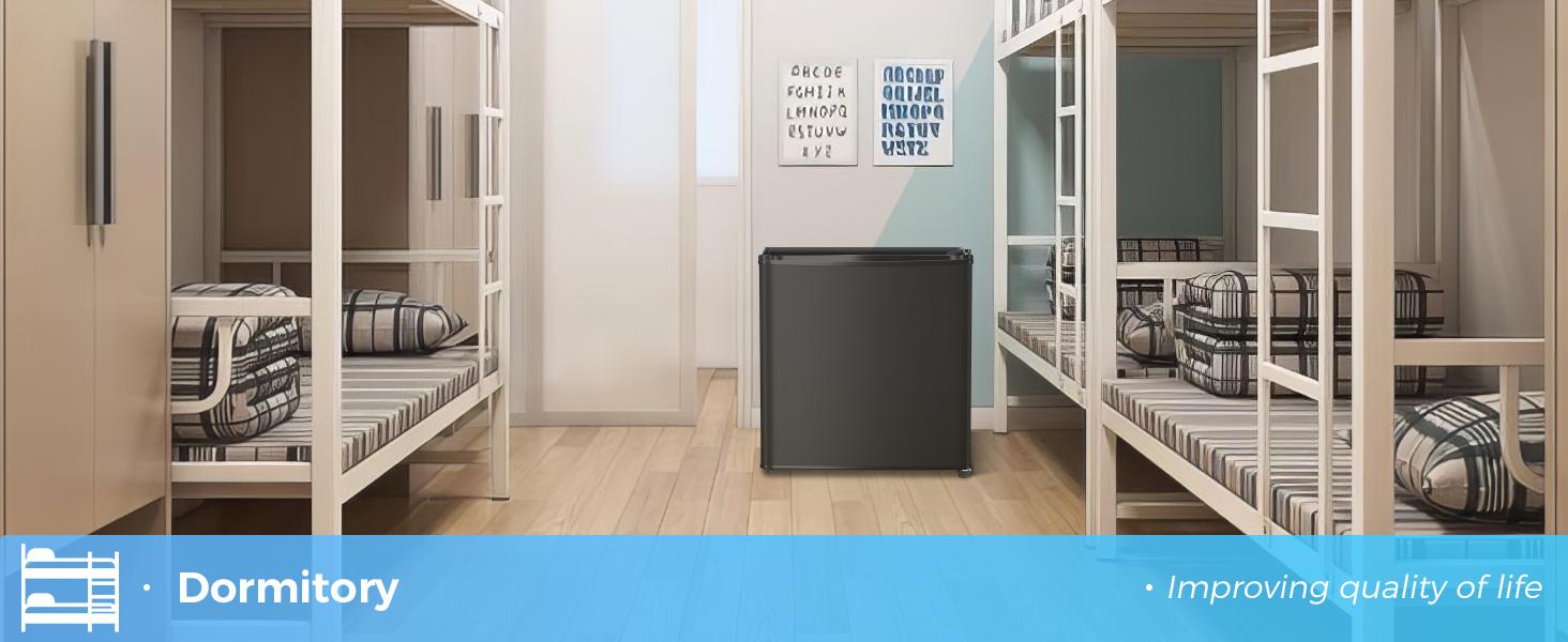 Antarctic Star Compact Refrigerator Mini Fridge with Freezer, Single Reversible Door, Dorm Fridge, Removable Glass Shelf, Defrost Button, for Bedroom, Office, Garage, 1.4 Cu. Ft, Black