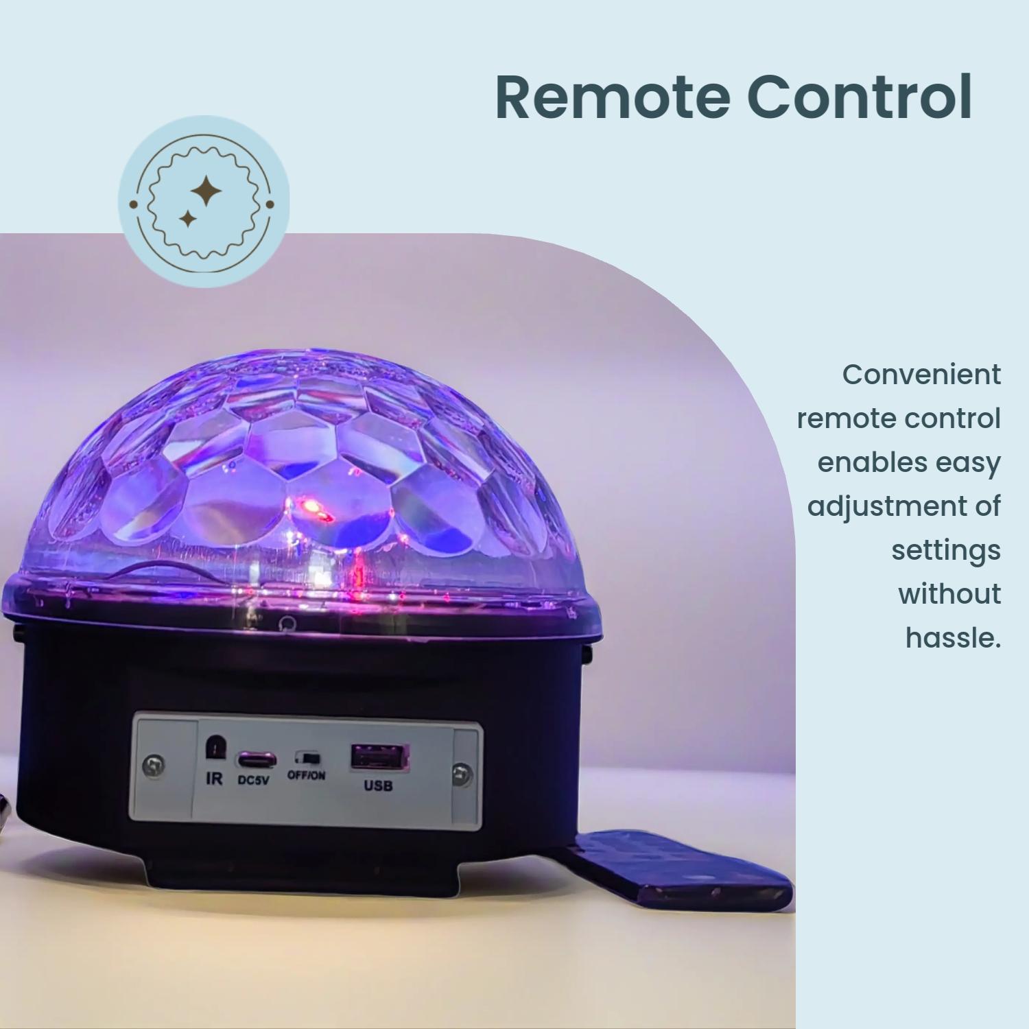 Disco Stage Star Projector Galaxy Night Light with Bluetooth-compatible Speaker, Remote Control, Dimmable, Perfect Gift for Kids and Adults