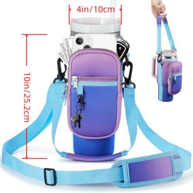 Multifunctional Keychain Set with Zipper Pulls & Climbing Buckles, Trendy Insulated Travel Tumbler Cup Sleeve for 40oz Ice King Cups, Perfect Gift Idea, Drink Carrier In Cupholder