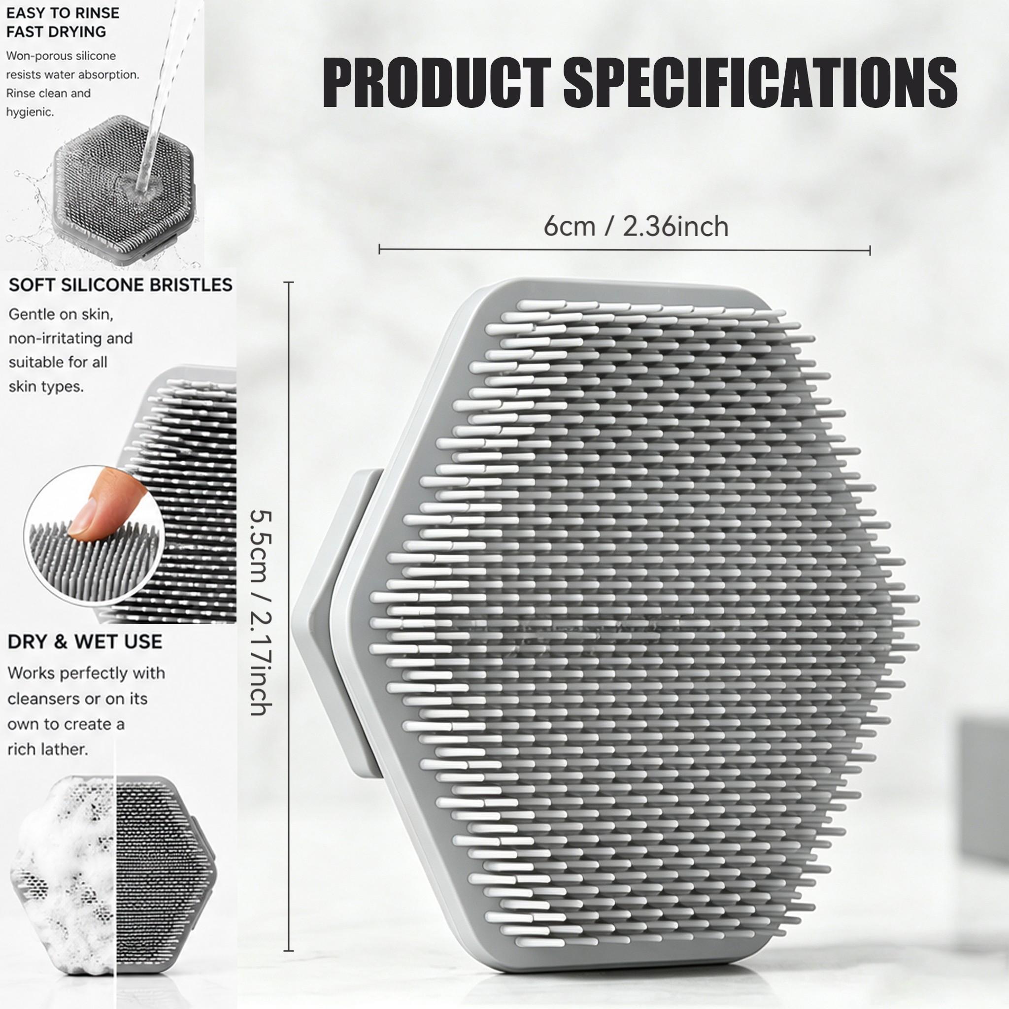 2pcs/4pcs Silicone Cleaning Brush, Face Cleansing Scrubber, Manual Facial Cleansing Brush, Exfoliating Gentle Beard Skin Care Tool, Face Exfoliator Scrubber
