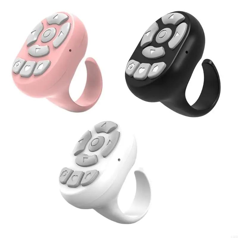 Multi-function BT Wireless Ring Remote Control Portable Fingertip Selfie Video Controller Automatic Page Turner Browsing For Phone