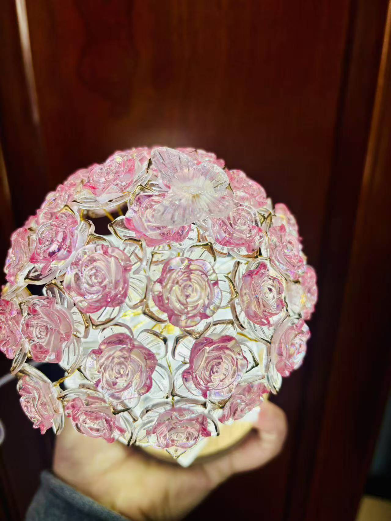 Handmade DIY Rose Night Light Material Pack, Handmade Creative Ornament, Gift for Best Friends, Gift for Mom, Gift for Teacher, Gift for Friends, Rose Night Light, Handmade Night Light, Creative Handmade Gift.