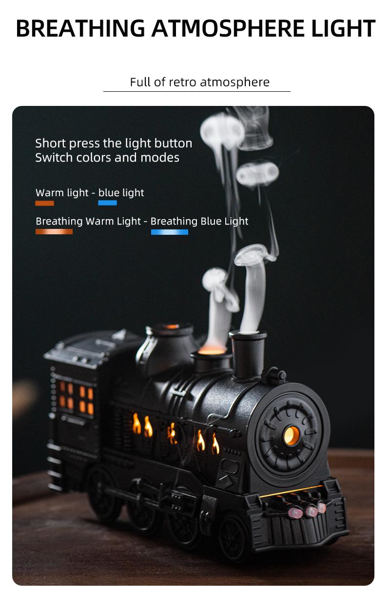 train diffuser Small train aromatherapy machine essential oil diffuser desktop retro ornaments humidifier home large fog remote control
