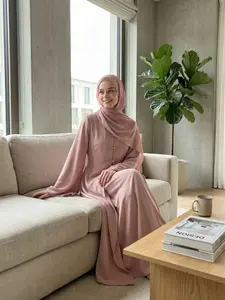 Chinese Abaya Robe Cardfigan with Inner Slip 2 Pieces Set Chinese Fashion