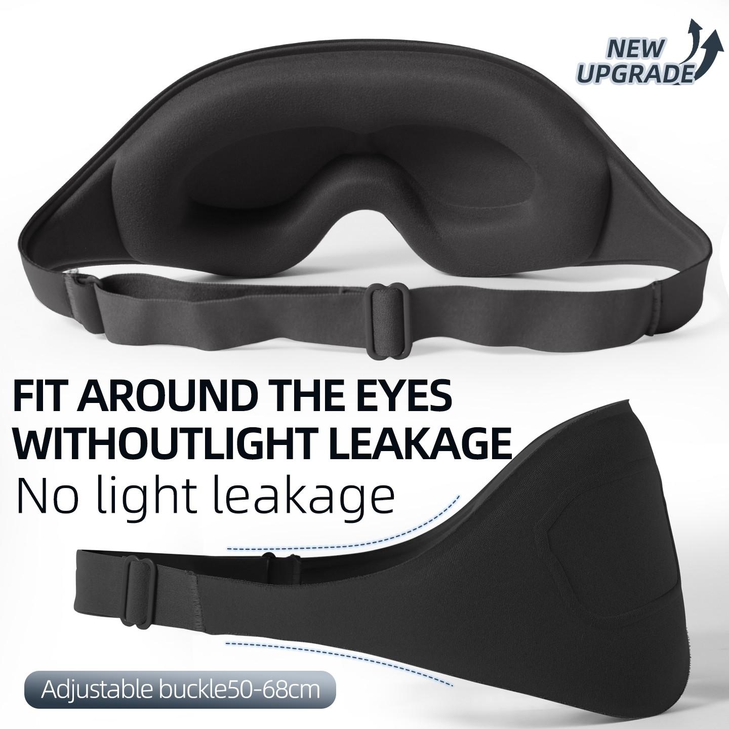 Upgraded Side Sleeper Sleep Mask, Full 3D Cup Design Zero Pressure, Breathable Fabric, Ideal for Travel, Naps, Shift Work, Unisex