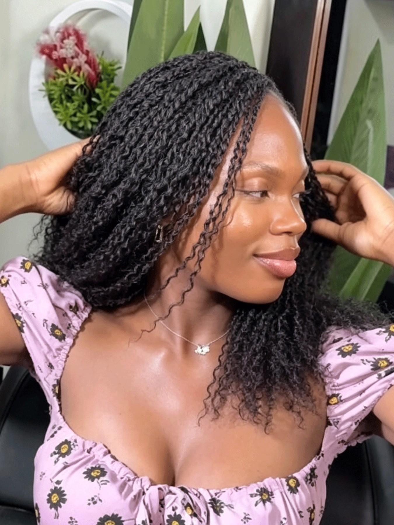 50G Afro Kinky Virgin Human Hair Bulk Unprocessed For Dreadlocks Restoration Mini Twist Braids Tangle Free Breathable Daily Use