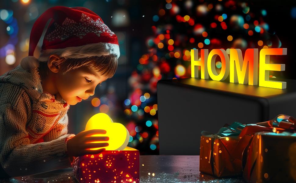 Light Up Letters Marquee Letter - Sync RGB Color Changing LED Lights Letter Logo Game Lights for Girls Birthday Christmas Valentine's Day Wall Desktop Decoration (MRGB-C)