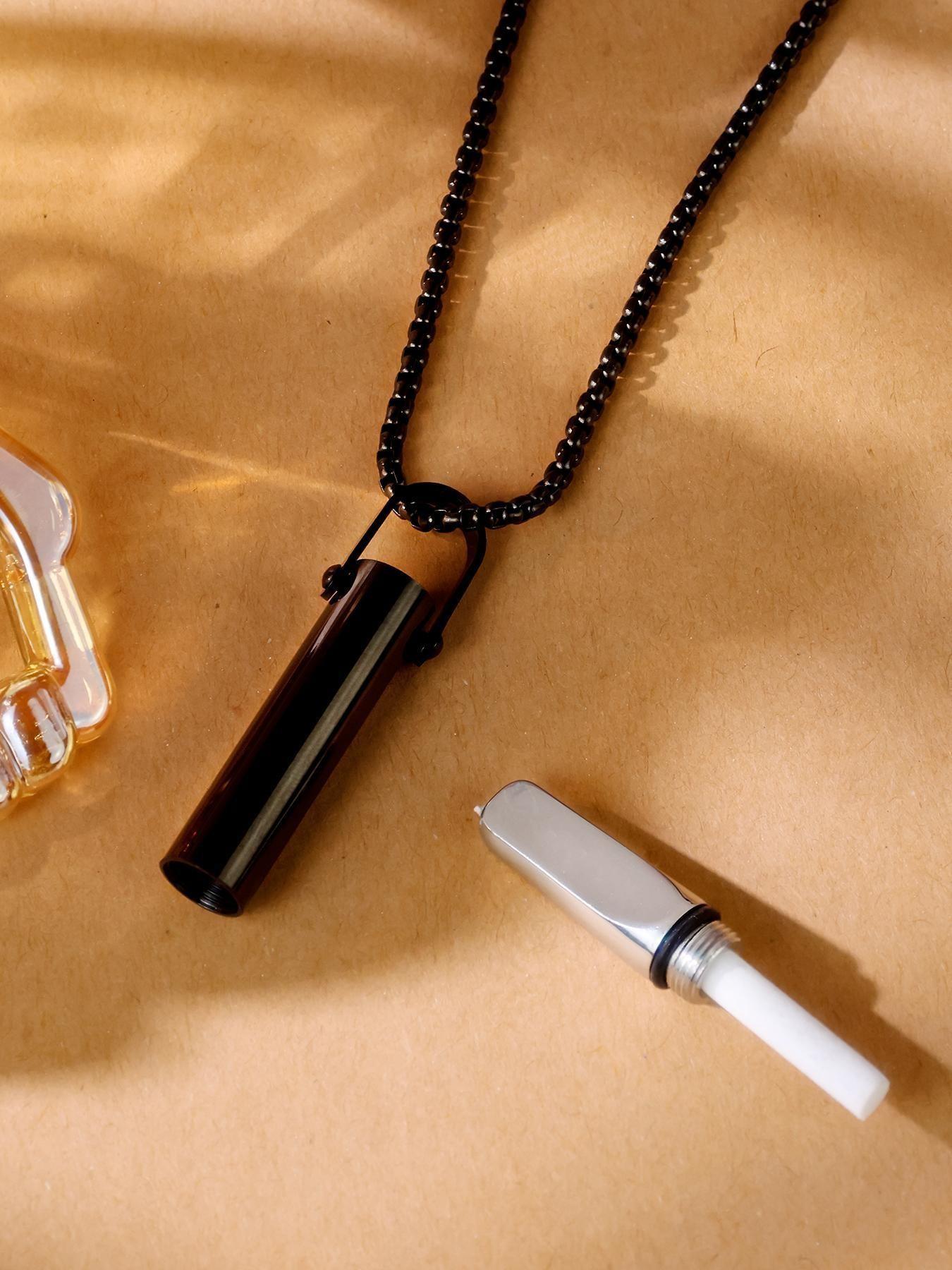 Breath Necklace Stainless Steel Detachable Anxiety Relief Pendant, Mindfulness Breathing, Stress Relief Jewelry, Unisex Gift