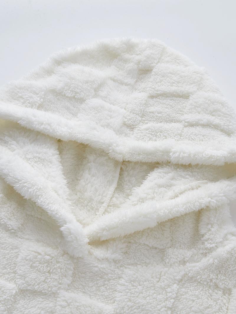 KZZ NewYork Hoodie Men's Letter Embroidery Pocket Textured Flannel Hoodie, Loose Casual Long Sleeve Hooded Sweatshirt for Fall & Winter, Menswear for Daily Wear, Mens Clothing Tops Pullover christmas gifts for him