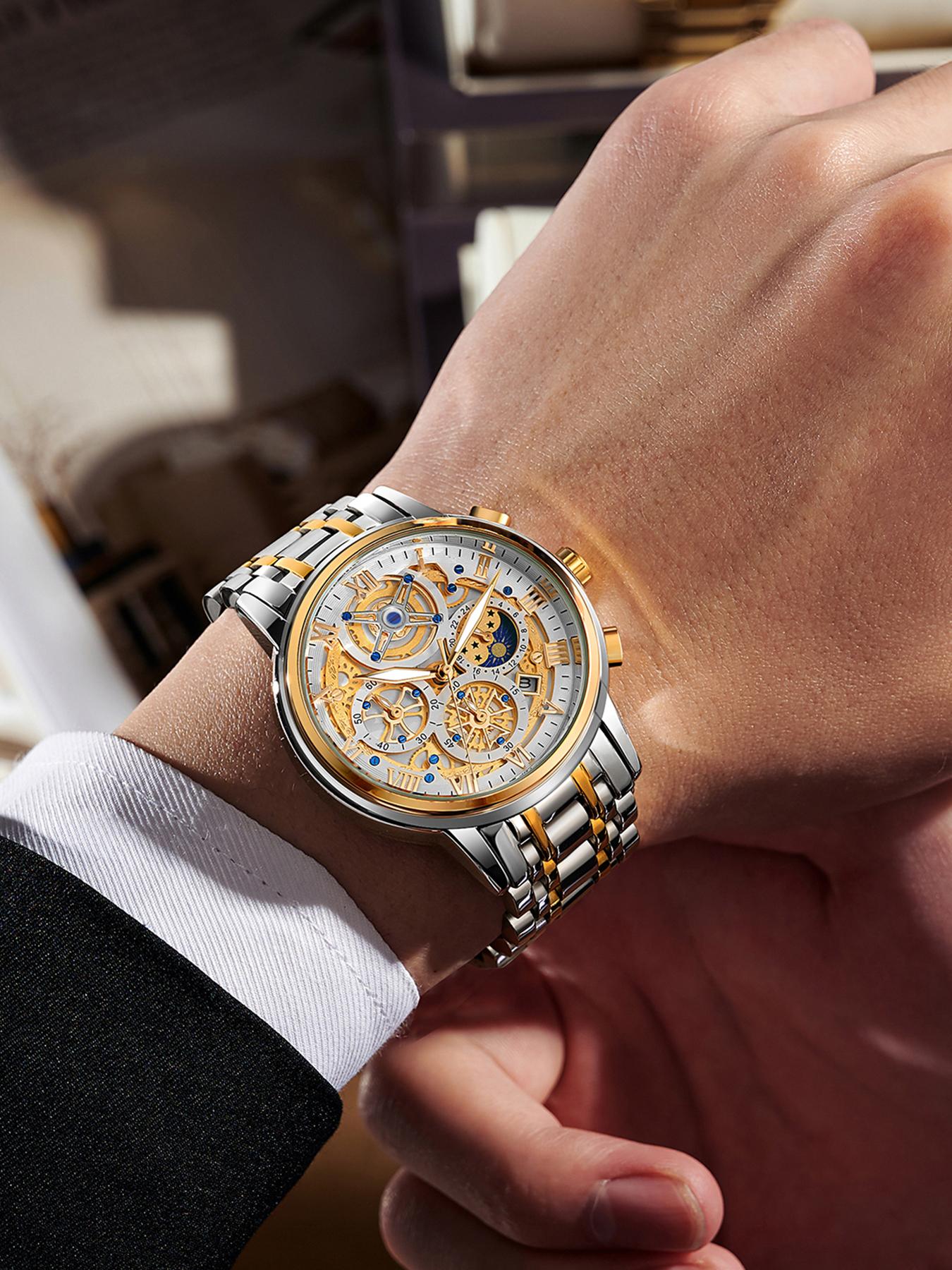 Lige Men's Business Watch with Multiple Dials, Waterproof, and Night Glow chronograph analog watch luxury watches Men's Stainless trendy exquisite Lige Men's Business Watch with Multiple Dials, Waterproof, and Night Glow chronograph analog watch luxury watches Men's Stainless trendy exquisite