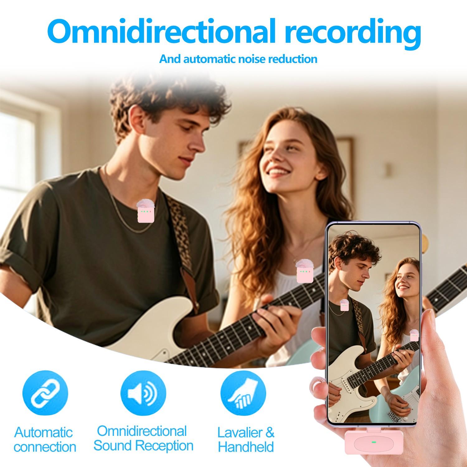 Lavalier Microphone Lapel Mic Noise Cancelling Mic Portable Compact Recording Clip On Microphone For Smartphone Camera Live Streaming Interview Podcast Vlog Video Recording Outdoor Indoor Audio Recording Equipment Noise Canceling Mics