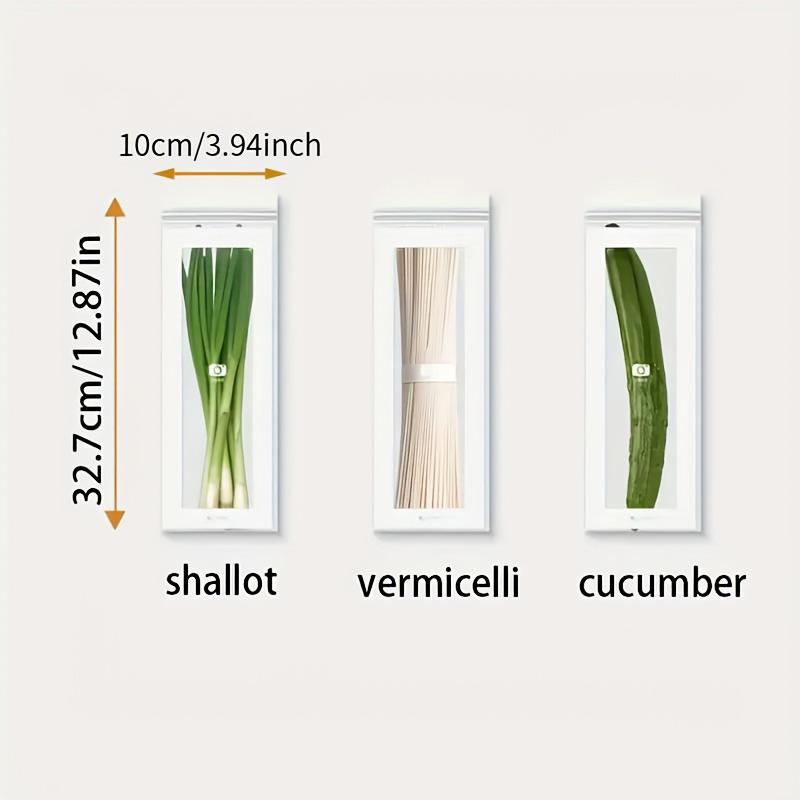 50pcs Grade PE Plastic Long Strip Storage Bags with Snap Buttons - Airtight Seal Kitchen Preserving Containers, Disposable Durable Transparent, Space-Saving for Refrigerator Fruits, Meat
