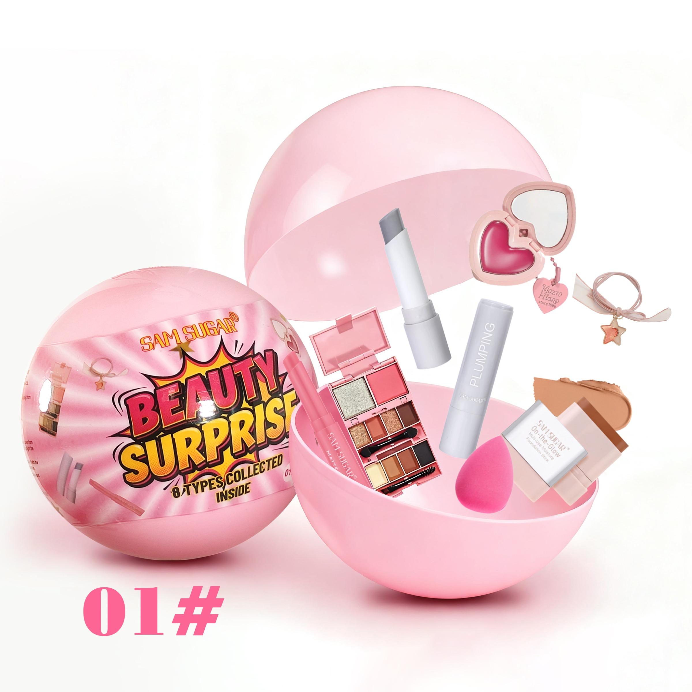 Sam Sugar Christmas Makeup Ball Set, Makeup Bundle Box, Festive Multifunctional Cosmetic Kit, Creative Gift Packaging, Surprise Birthday Present, Mother's Day Beauty Combo