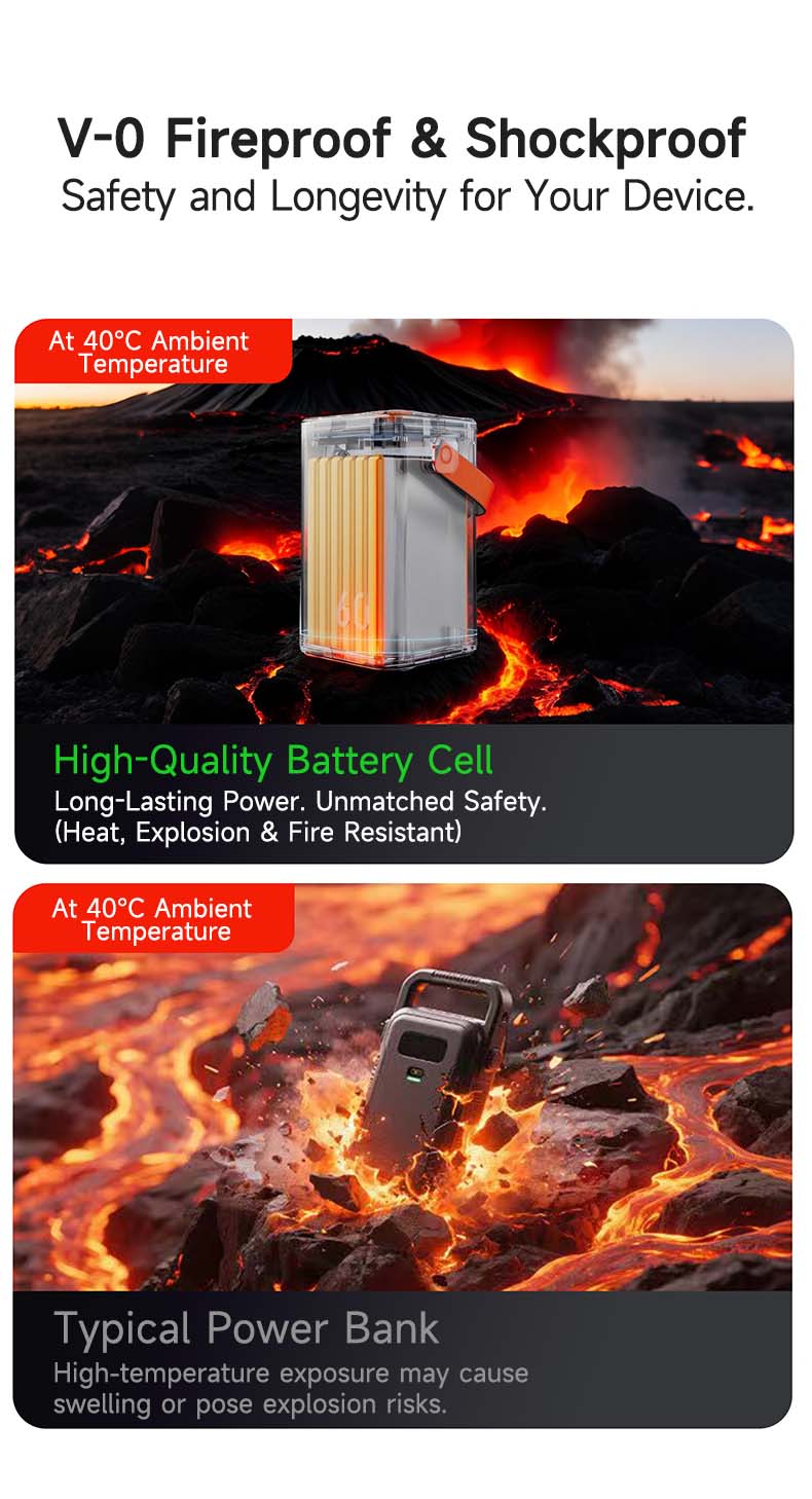 METABUNNY 60000mAh 45W/ 100W Ultra Power Bank - PD QC Fast Charge 6 Ports Color Screen Portable Charger for iPhone Laptop Travel