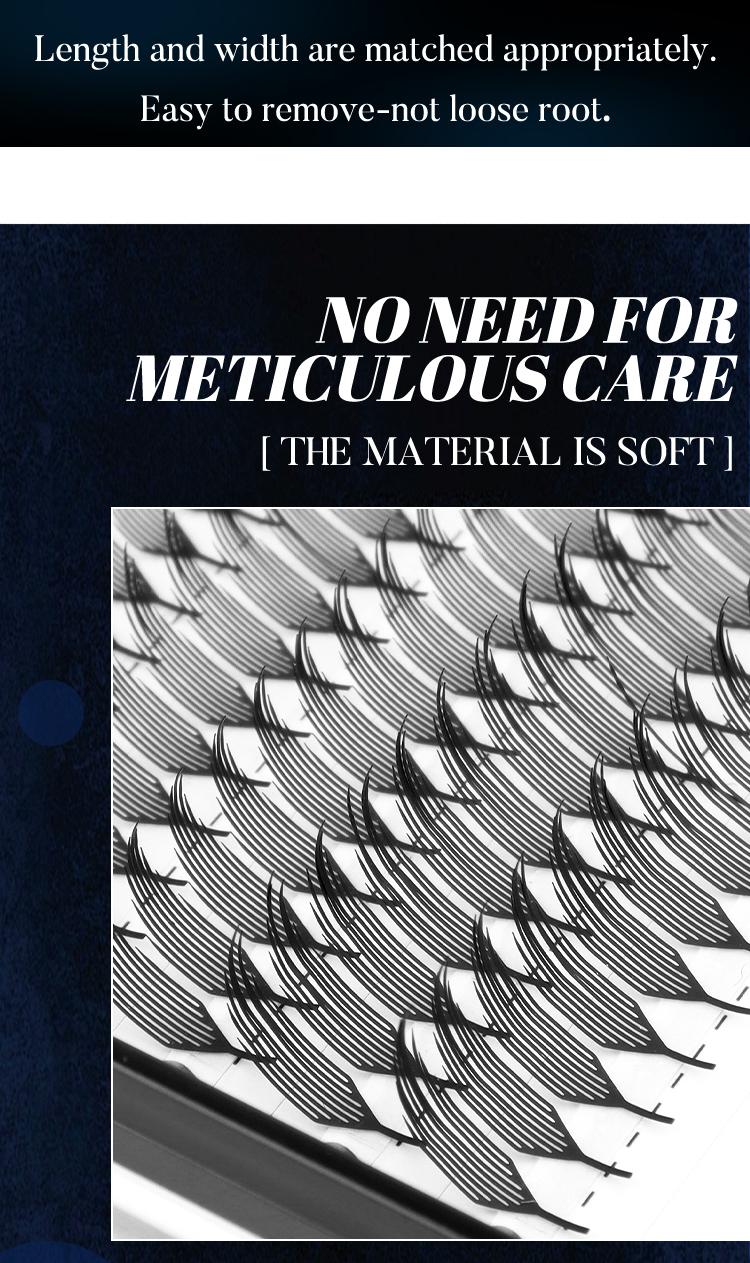 Winky Beauty Elf Spire False Lashes 8-13mm Mixed Natural Doll Style, Professional Eyelash Extension Supplies, 0.07mm Thickness