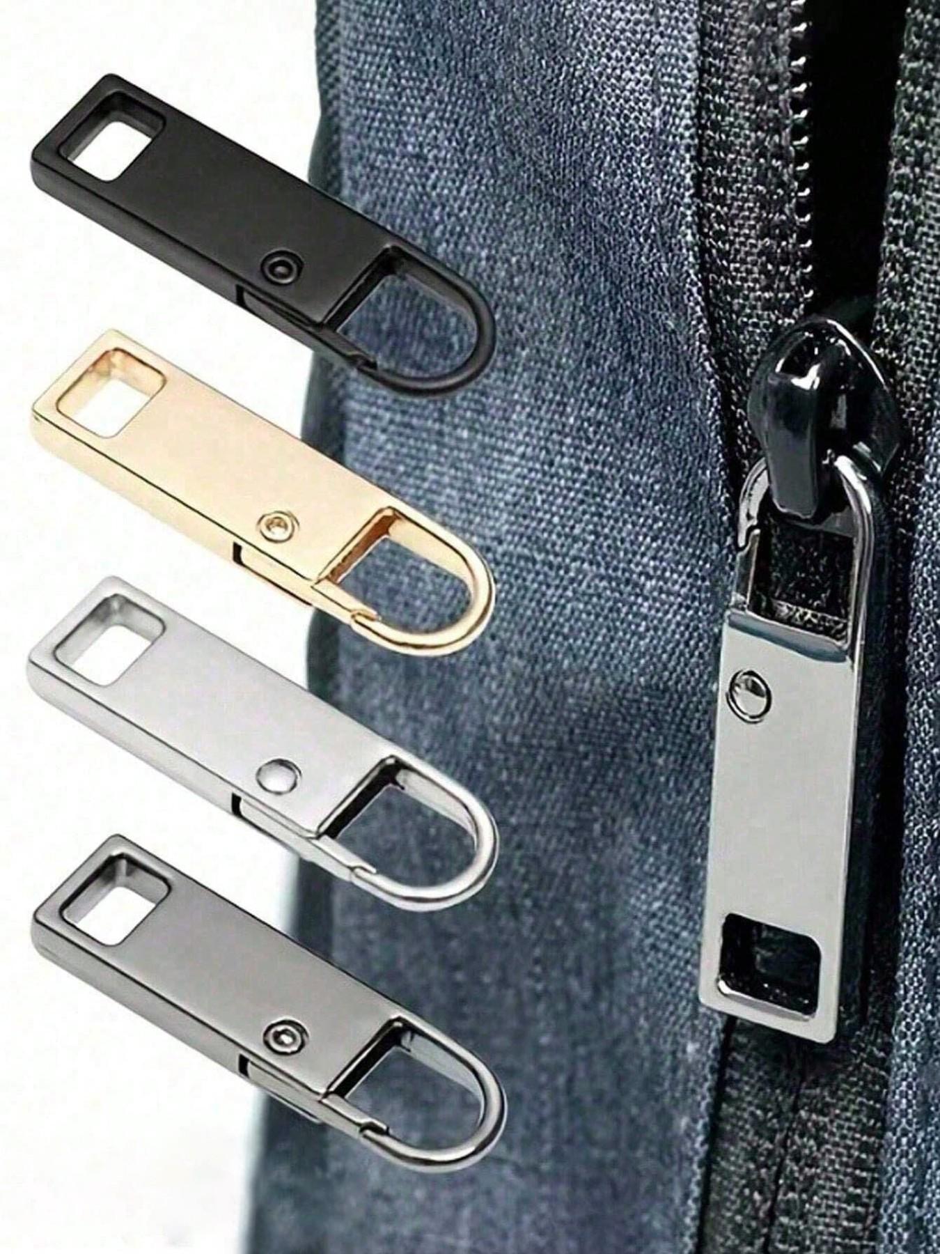 Metal Detachable Zipper Pulls, Replaceable Metal Zip Sliders, DIY Zipper Pulls for Bags Shoes Clothes, Travel Essentials, Removable Zipper