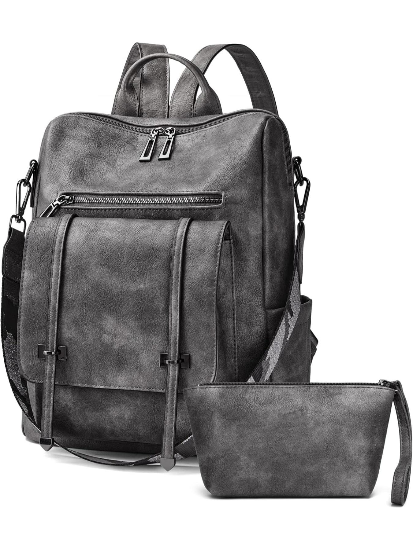Women's Vintage Soft Leather Backpack, Multi-Functional Commuter Bag, Large Capacity Anti-Theft Handbag, Urban Fashion Accessory