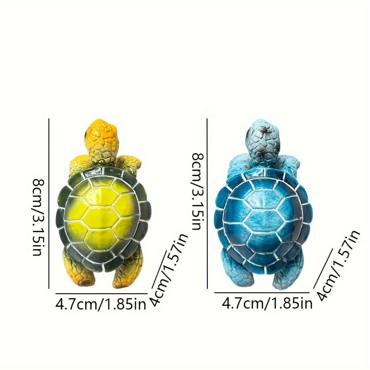 1pc Ocean Animal Turtle Resin Sculpture Decor, Garden Courtyard Planter Hanging Decoration, Resin Craft Art Piece