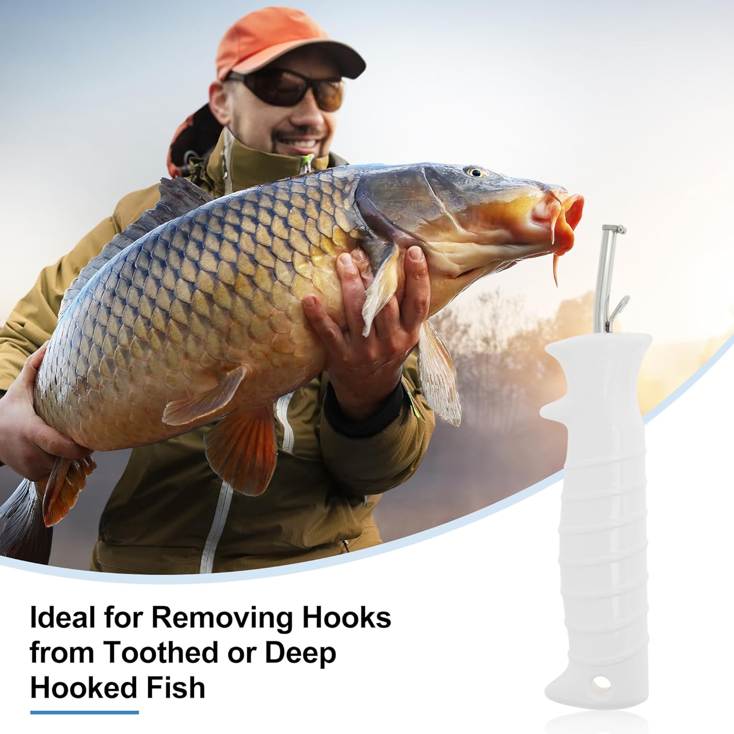 Quick Release Fish Hook Remover Tool, Dual-Hand Universal Design, Fishing Accessory, Efficient Hook Removal, Fishing Tackle