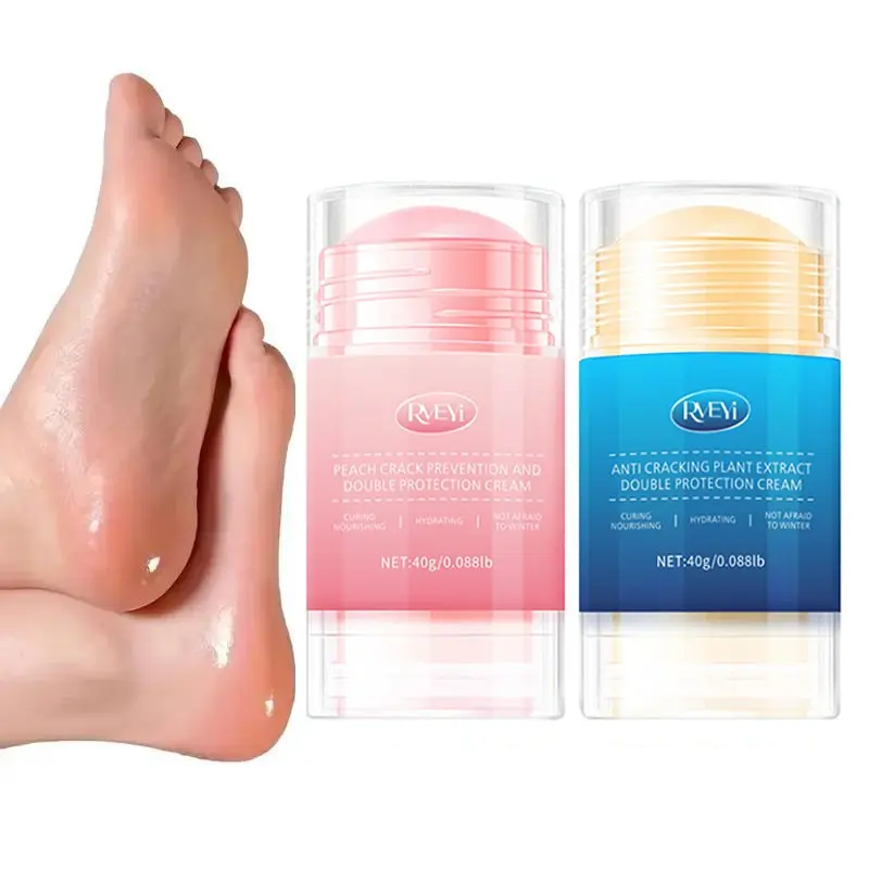 Foot Care Cream Set, Anti-Crack Moisturizing Effect Healing Foot Balm, Cracked Foot Repair, Softening, Smooth Feet, Nourishing & Hydrating, Foot Moisturizer, for Dry Cracked Feet, Removes Dead Skin, 2 Pieces