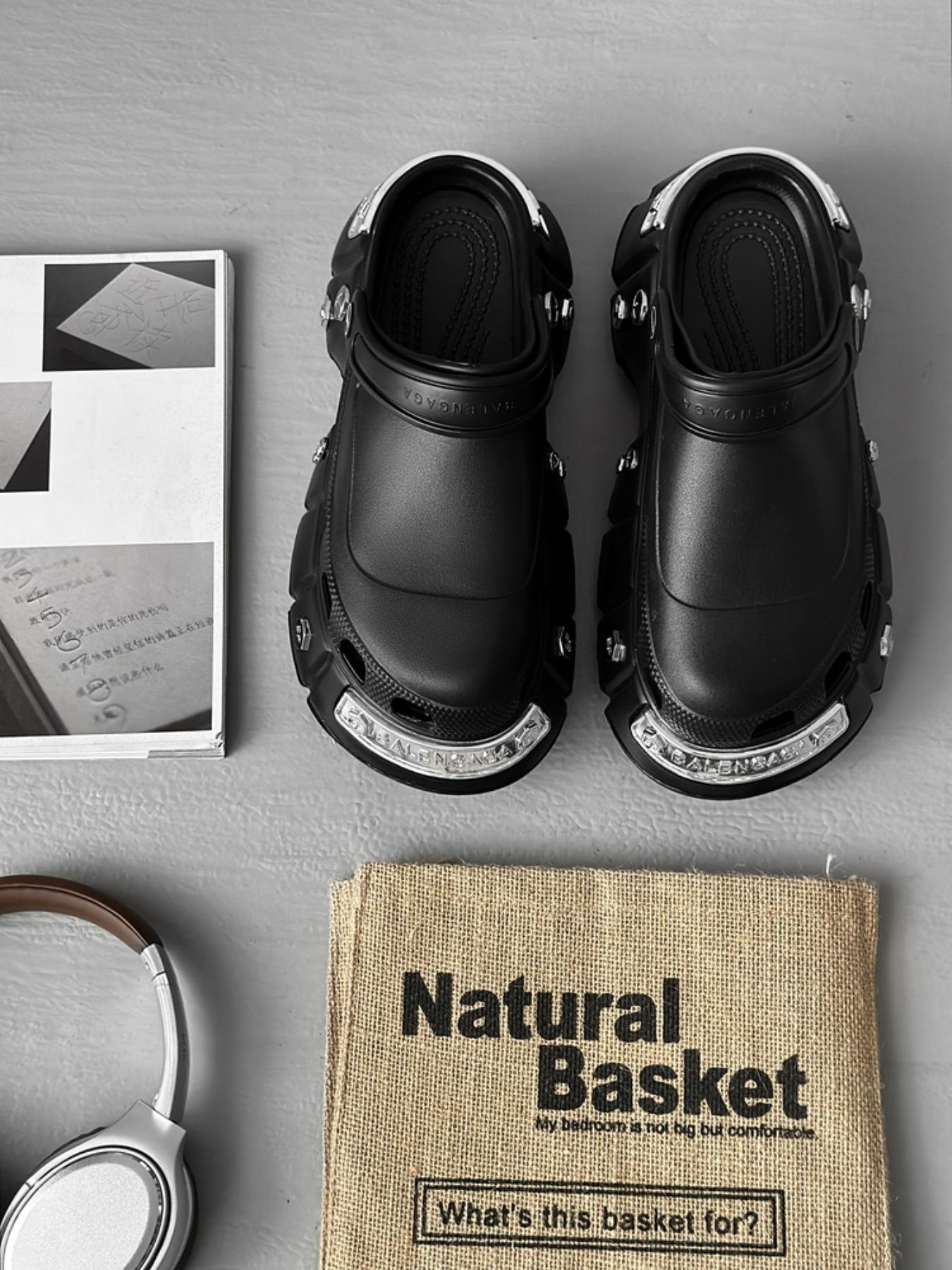 Unisex Punk Style Clogs, Studded Platform Clog, Fashionable Thick Sole Slippers for Indoor Outdoor Wear, Trendy All-match Slippers for Daily Wear, Walking Shoes