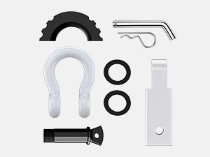 Nilight Shackle Hitch Receiver 2Inch 45000 LBs Breaking Strength 3/4" D Ring Shackle w/Trailer Hitch Pin Heavy Duty Solid Recovery Towing Kit for Trucks Jeeps Off-Road