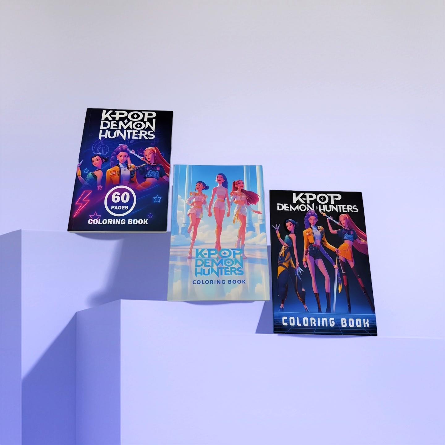 Kpop Devil Hunter Coloring Book, Perfect Gift for Fans, High-Quality Paper, Stress Relief and Creativity, Essential Art Supplies,Demon Hunters Kpop Merch