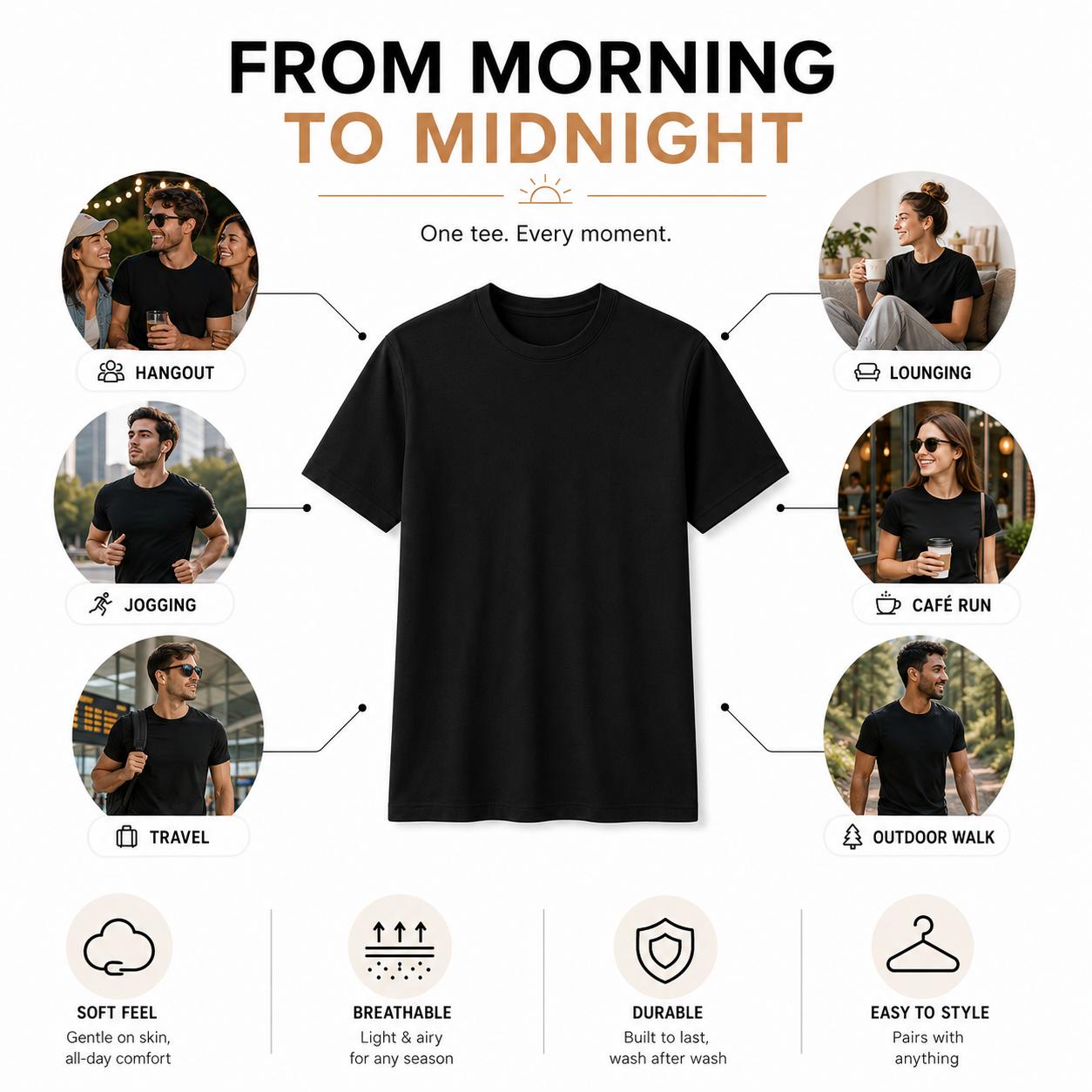 Men's Unisex Bitchcraft Bold Halloween Tee - Humorous Text, Crew Neck, All Over Print, Casual Softstyle Shirt for Halloween, Children's Day, Everyday Wear - Sohochic