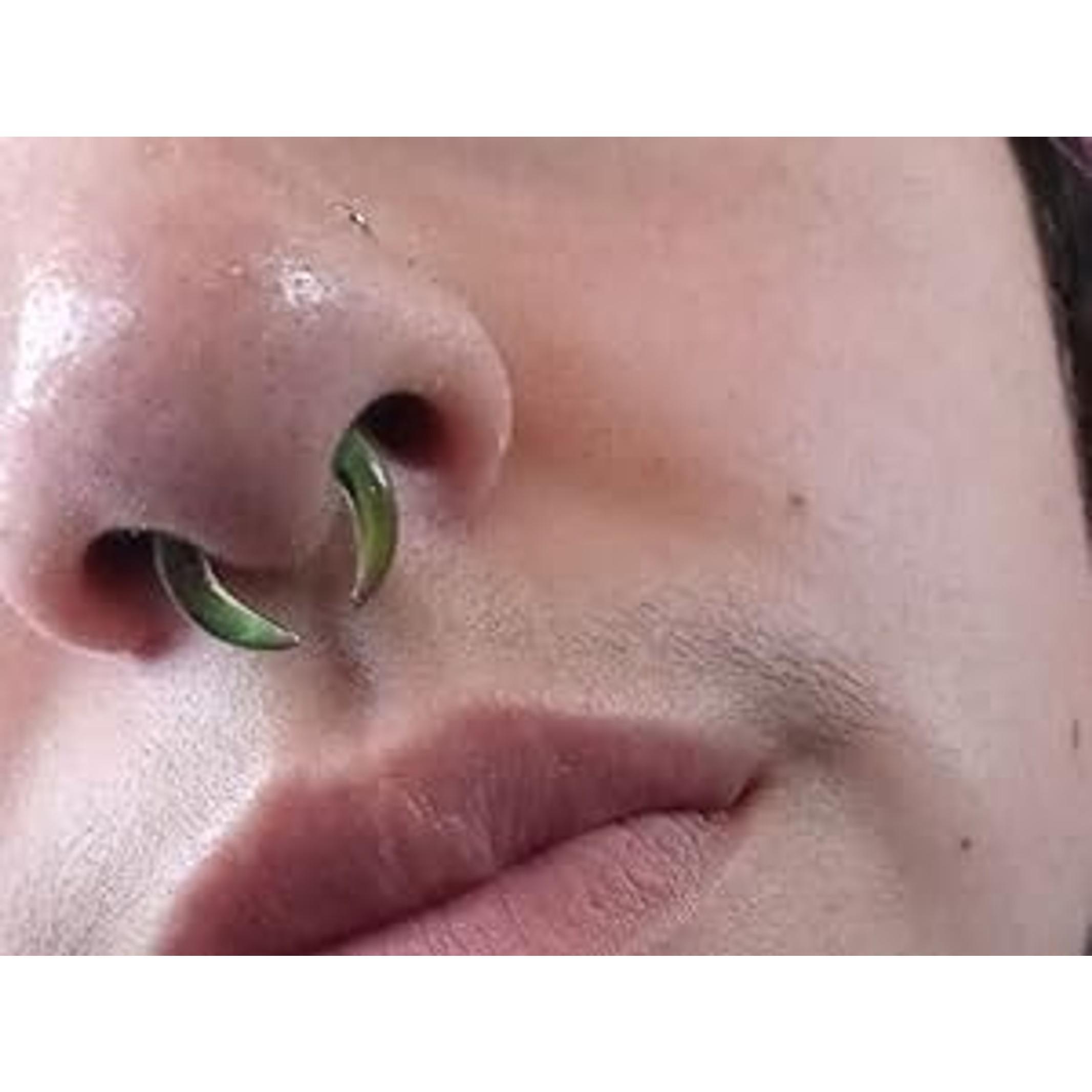 3 PCS 14G-0G Cozy Glass Septum Stretching Kits Pincher Taper with O-Rings Buffalo Septum Retainers Hypoallergenic Fresh Stretch Body Piercing Retainers Ear Hangers