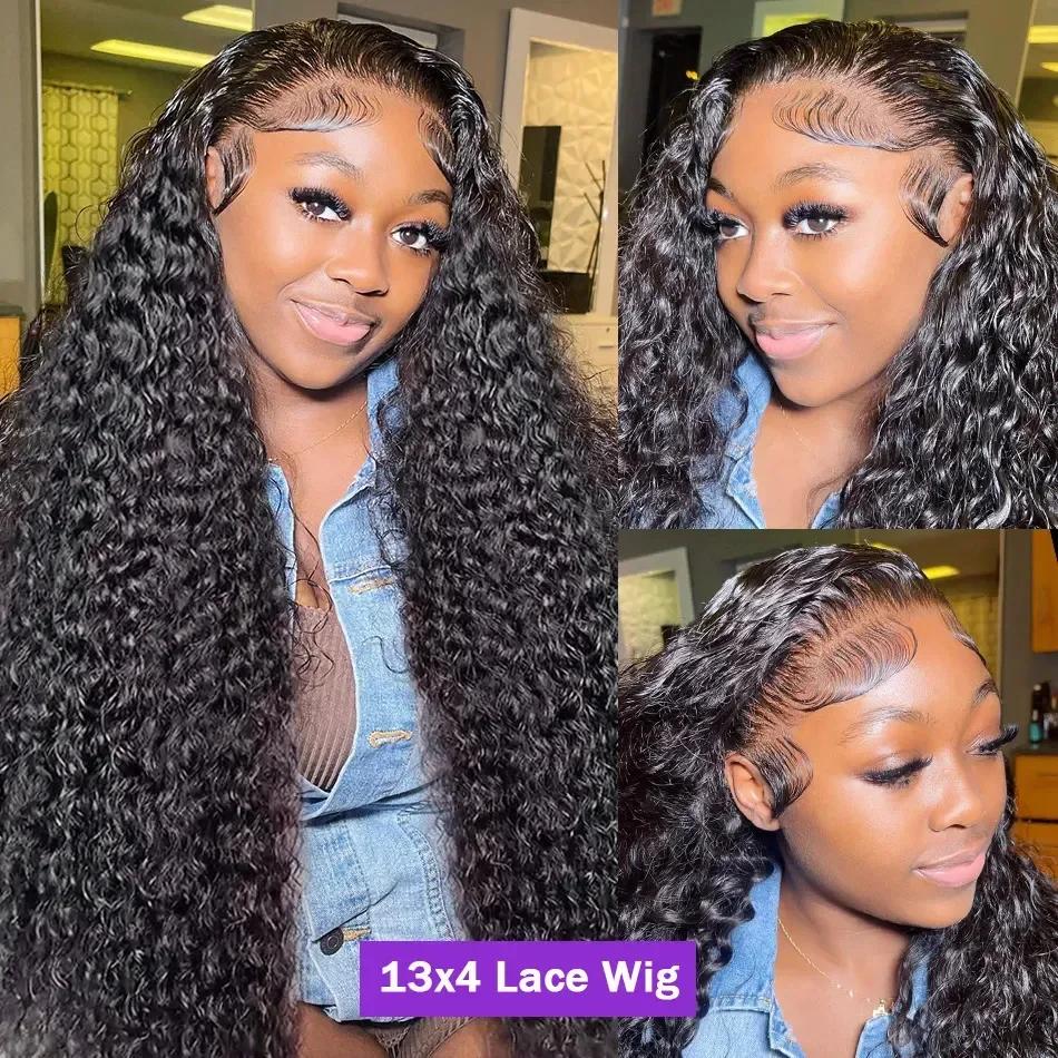 Bling Hair Deep Wave Lace Front Wig 13x4 13x6 HD Lace Frontal Human Hair Wigs 180% Density Nature Color For Women