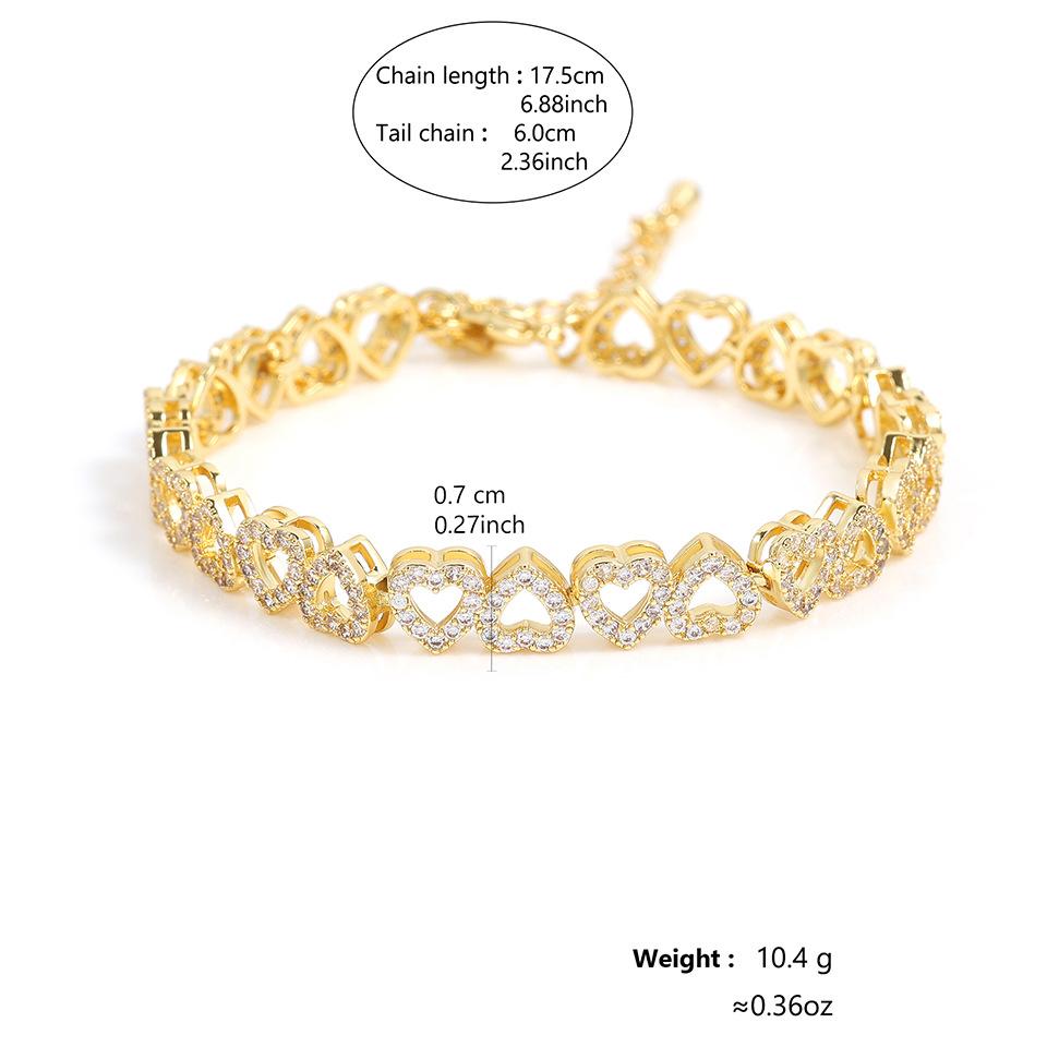 Women's High-Grade Diamond Bracelet Simple Affordable Luxury Fashion Style Women's High-Grade Super Flash Gift Love Adjustable