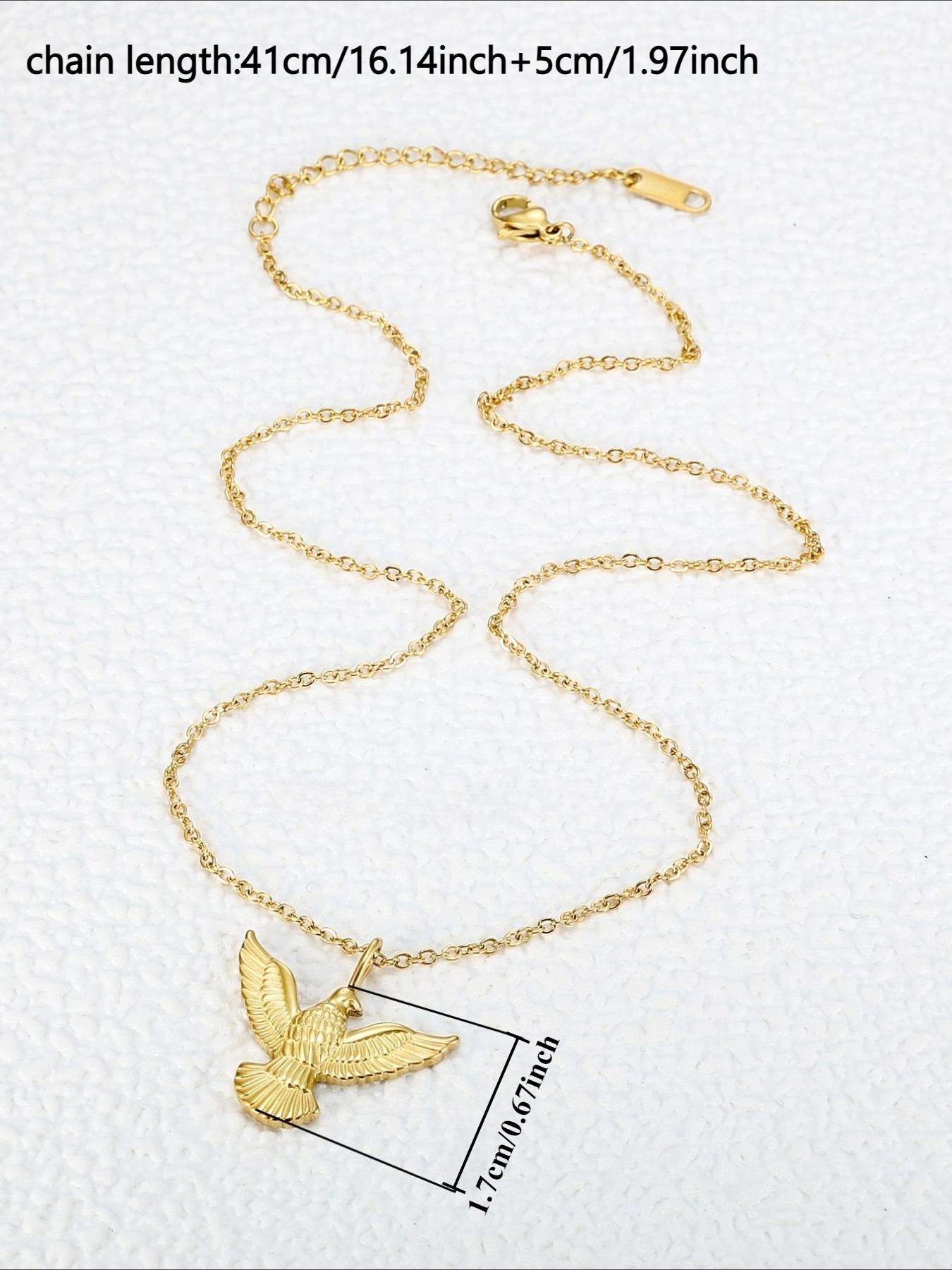 Vintage Vintage Eagle Necklace, European and American Trendy Cool Stainless Steel Accessories That Do Not Fade, Light Luxury High-end Neck Decoration