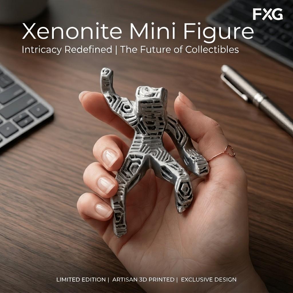Xenite Figure Decorative Figurine, Limited Edition Collectible Handmade Ornament, Office Desk Tech Style Decoration, Unique Gift Idea