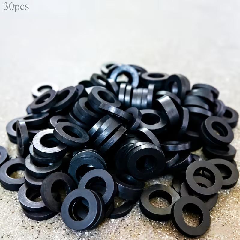 30pcs High-Quality Rubber O-Ring Set, Ideal for Wave Pipes, Shower Hoses, Faucets, Water Heaters, Durable and Non-Slip, Essential Repair Kit