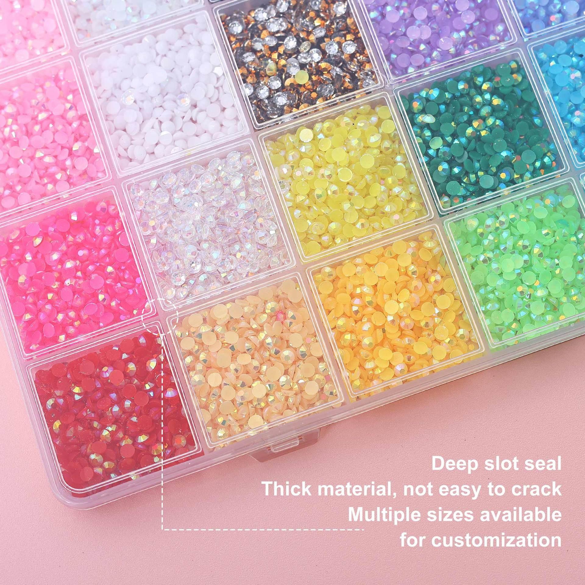 10000 Jelly Rhinestones, 24 Colors Ab Resin Drills, Nail Art Phone Case DIY Craft Accessories, Fashion Jewelry Shoe Bag Decorations