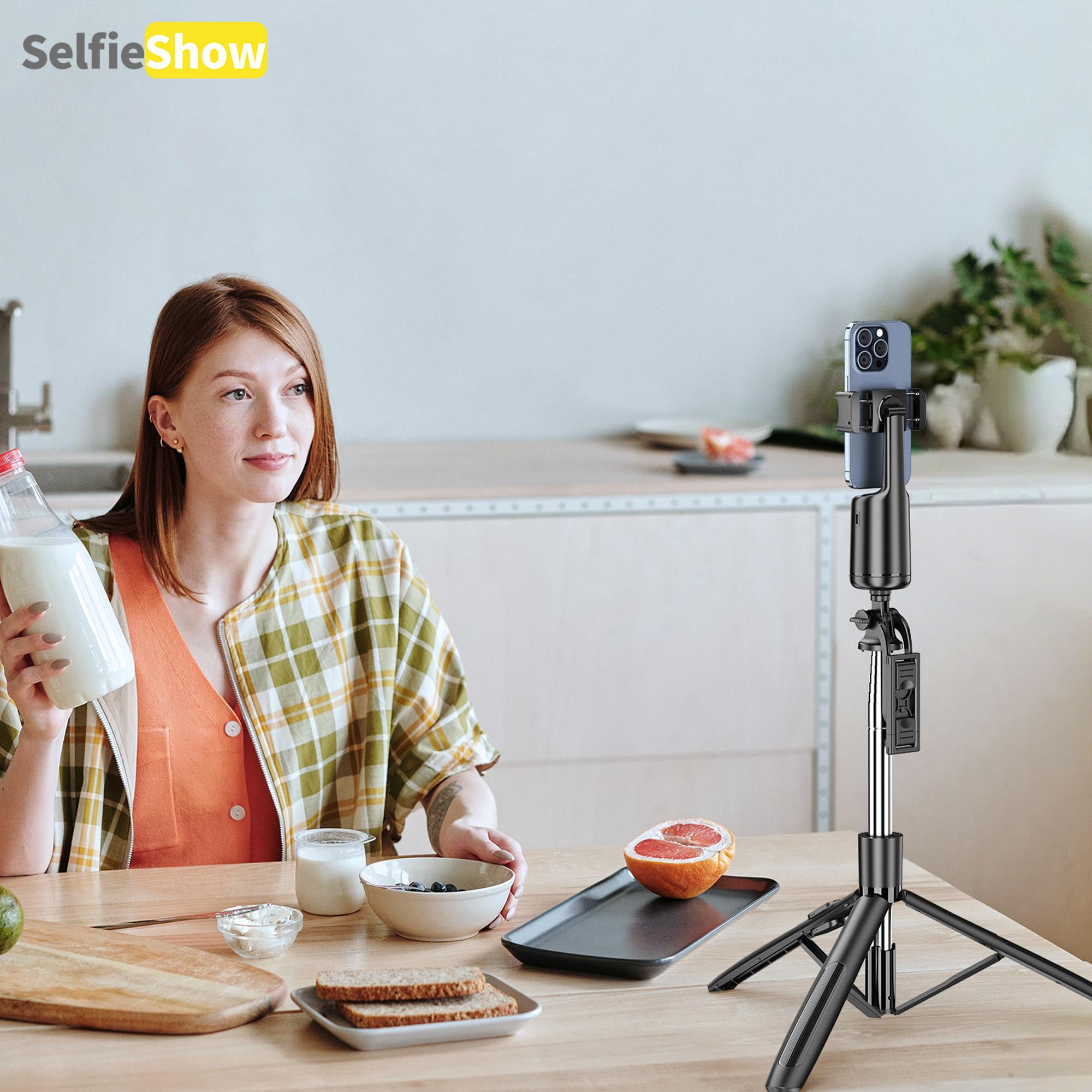 Smart AI Facial Recognition Phone Tripod, 360° Pan & Tilt, Panoramic Tracking & Stabilization for Home & Outdoor Use #TOP PICKS