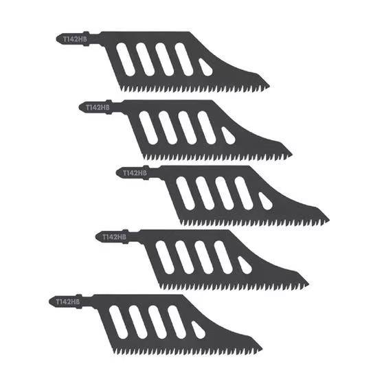 5-Pack T-Handle Jig Saw Blades High Quality Steel for Precision Cutting and Durable Performance