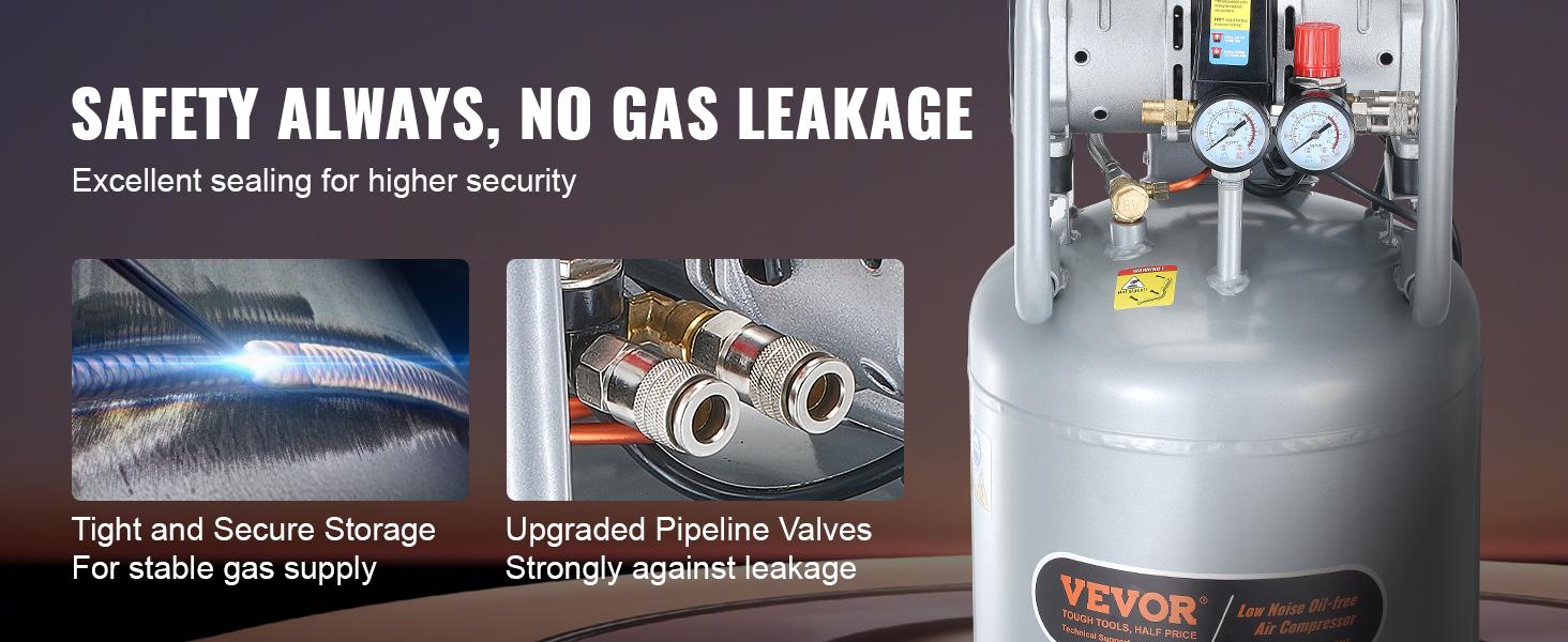 VEVOR 13 Gallon Air Compressor, 2HP 4.6 SCFM90PSI Oil Free Air Compressor Tank, 66dB Ultra-Quiet Compressor for Tire Inflation, Auto Repair, Woodwork Nailing, Spray Painting (125PSI Max Pressure) VEVOR 13 Gallon Air Compressor, 2HP 4.6 SCFM90PSI Oil Free Air Compressor Tank, 66dB Ultra-Quiet Compressor for Tire Inflation, Auto Repair, Woodwork Nailing, Spray Painting (125PSI Max Pressure)