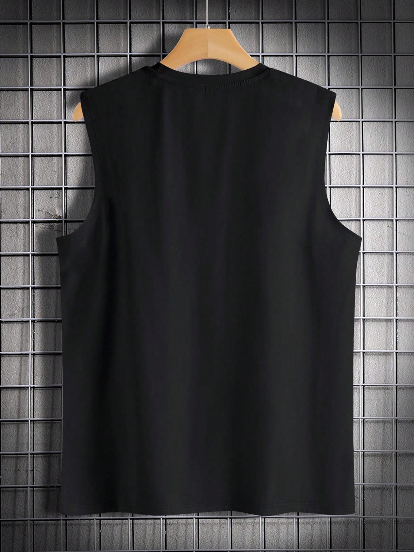 Men's Regular Fit Palm Tree Print Tank Top, Casual Comfy Sleeveless Top for Summer, Fashion Men's Clothes for Beach Vacation, Menswear, Sleeveless Tank Tops