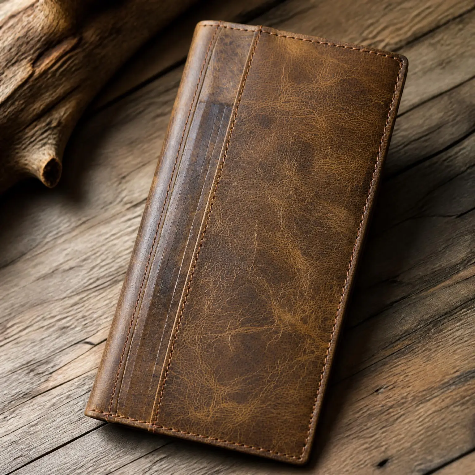 Genuine Leather RFID Blocking Checkbook Cover Wallet for Men & Women, Checkbook Holder, TanGift