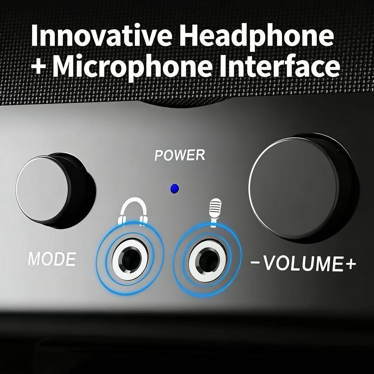 Computer wired Bluetooth desktop speaker, dual speakers, 360 ° surround sound, desktop speaker, high volume, suitable for office, gaming, watching movies, desktop audio, USB powered speaker