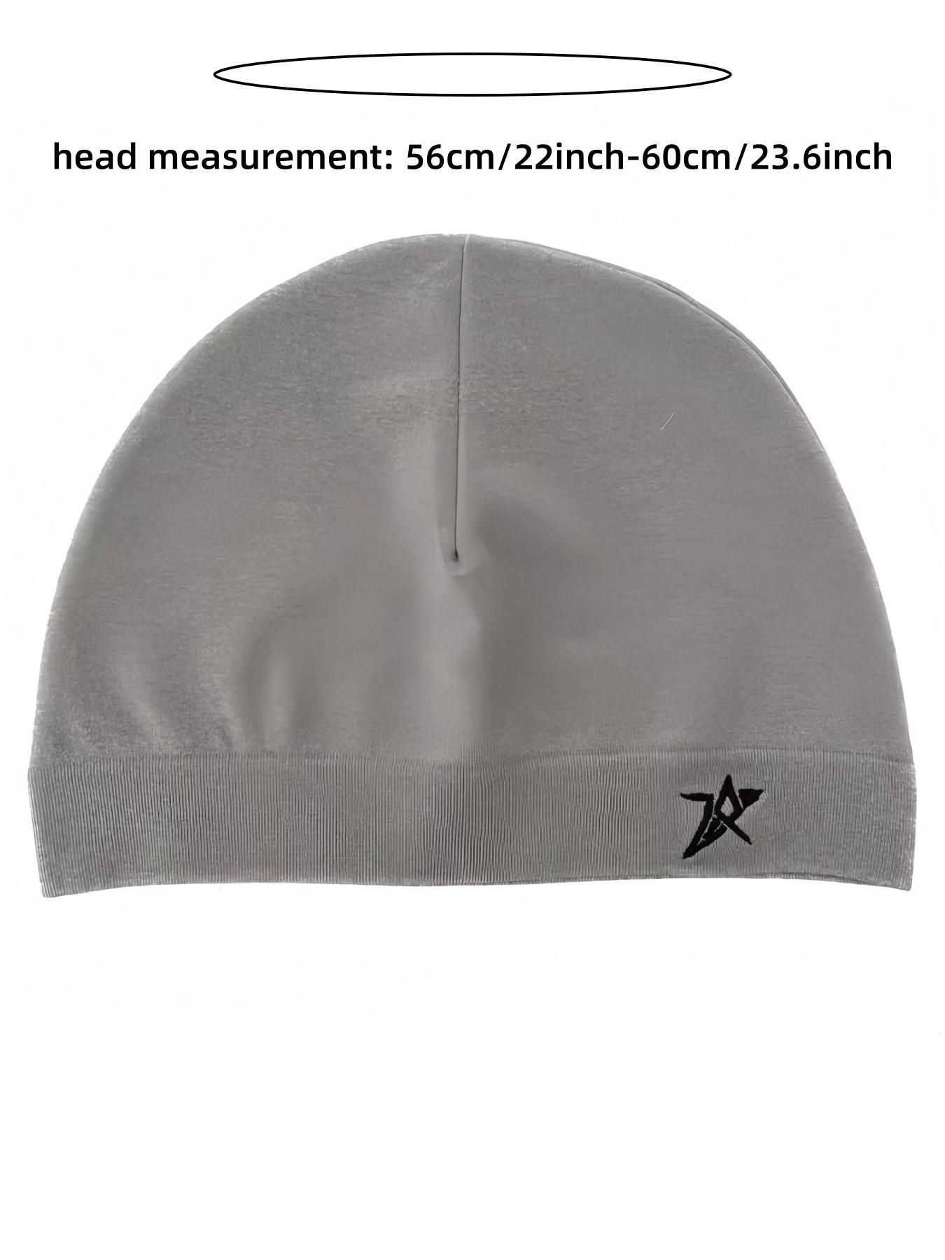 Star Embroidered Satin Lined Skull Cap, Adjustable High-Quality Elastic Flexible Design, Unisex Simple Eternal Style, Perfect Travel Companion, Adjustable Hat, Adjustable Stylish Hat