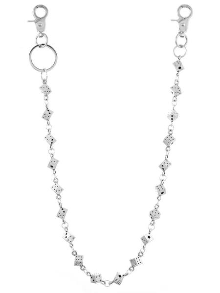 vintage Punk Dice Pants Waist Chain Men Cool Jeans Chain Keychain Wallet Chain Gothic Biker Fashion Accessories Body Piercing Jewelry Adjustable Jewelry