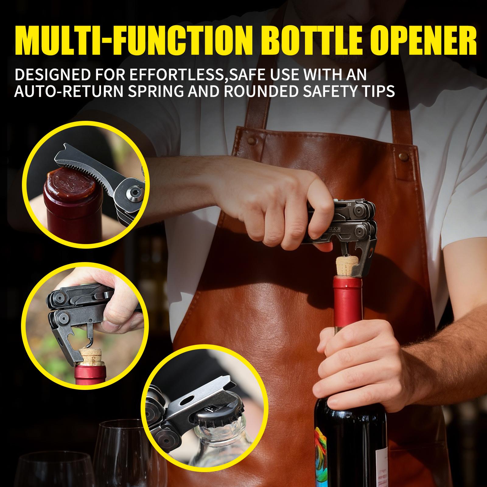 Wetactics MT-61  20-IN-1 EDC MULTITOOL | D2 STEEL SHARP KNIFE + 420 STAINLESS PLIERS | RUST-PROOF, DURABLE & COMPACT | CAMPING SURVIVAL MUST-HAVE | FREE NYLON SHEATH | FITS IN YOUR POCKET!