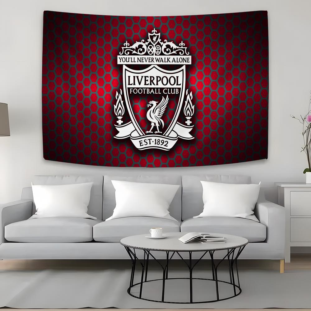 English Premier League L-Liverpool FC Tapestry Background Hanging Cloth Bedroom Room Decor Aesthetic Tapestry Wall Party