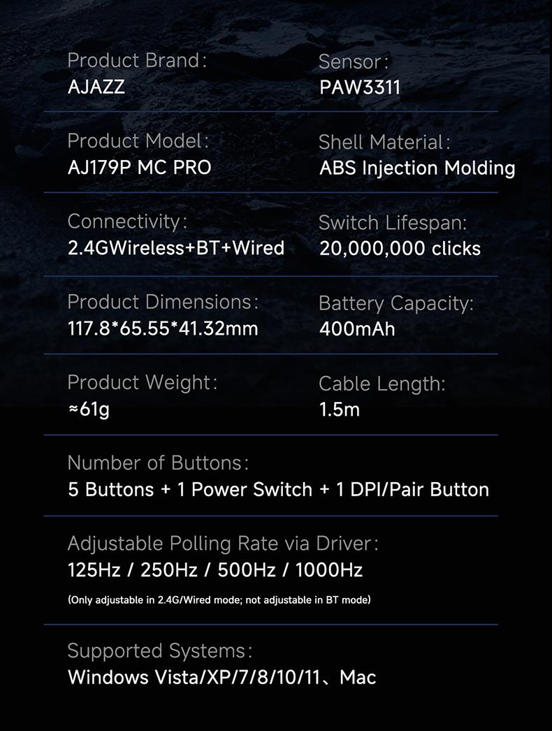 Baron Aj179 P Mc Pro Three-Mode Controller, / Options, High-Quality Gaming Accessory, Perfect for Competitive Players
